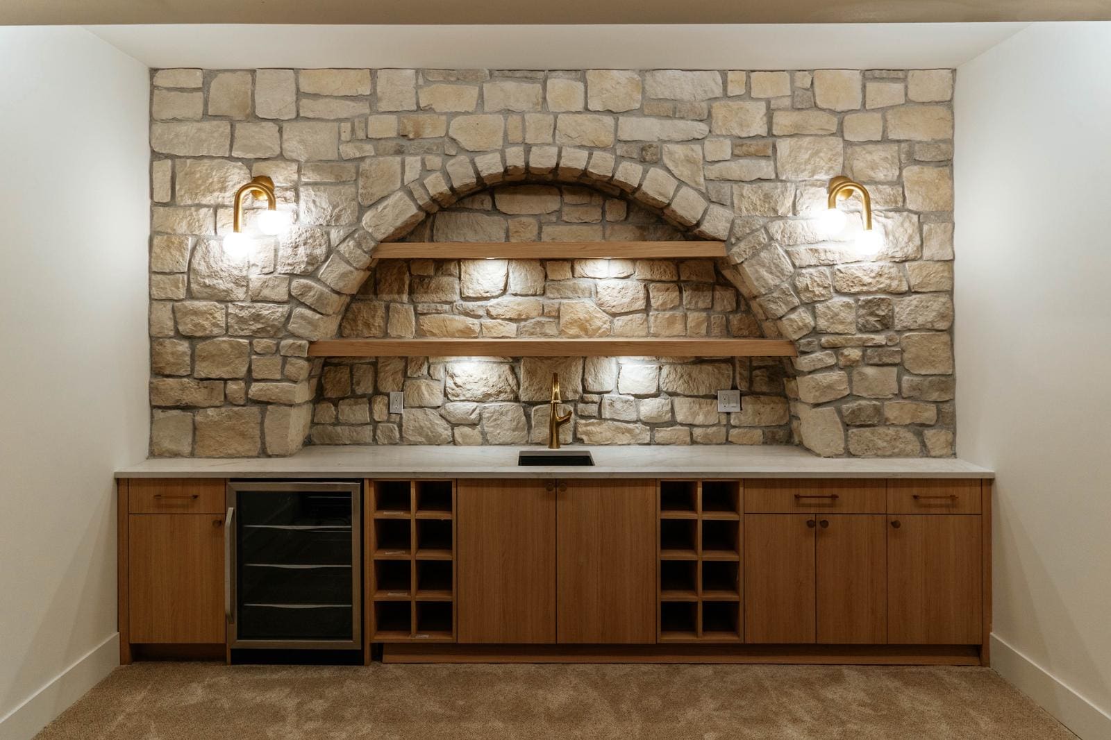 Basement Wet Bar Shelf Accent Lighting - Verde Electrical Ltd