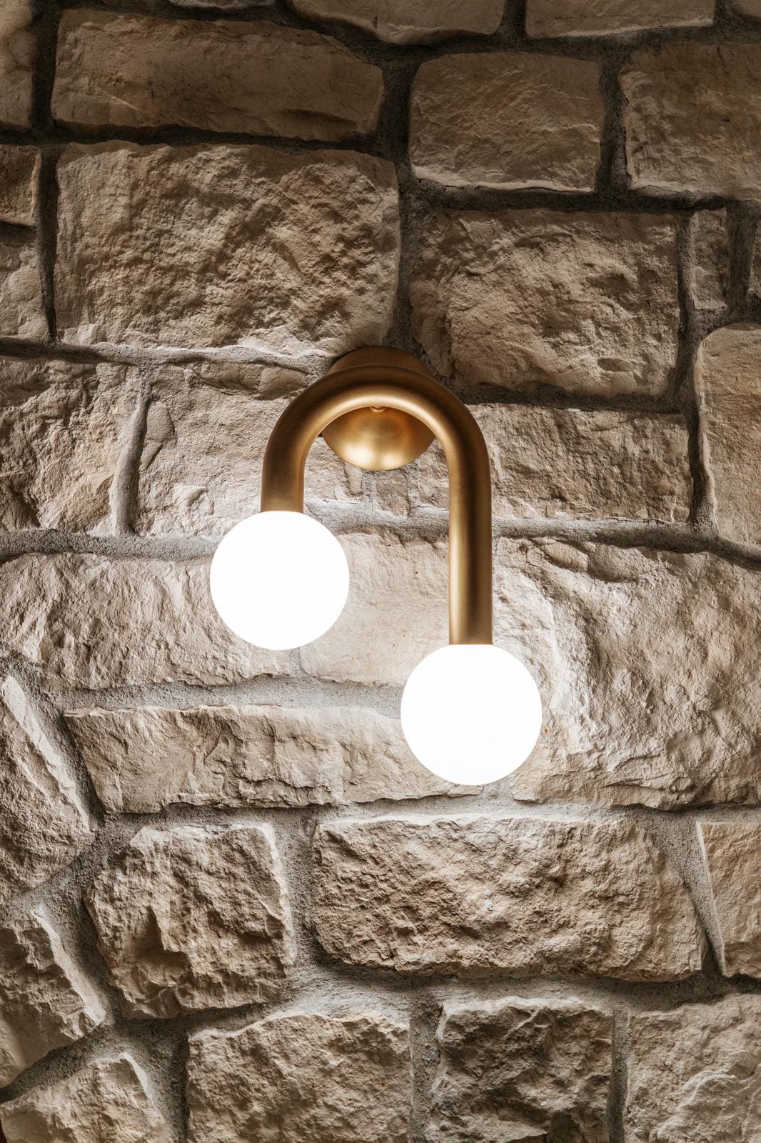Brass Double Globe Wall Sconce - Verde Electrical Ltd