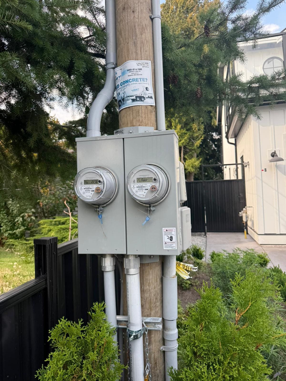 Duplex Utility Meter Service Mast - Verde Electrical Ltd