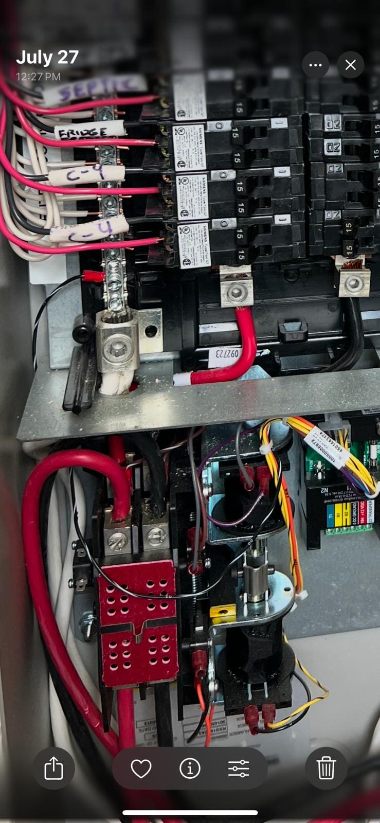 Labeled Breaker Panel Generator Interlock - Verde Electrical Ltd