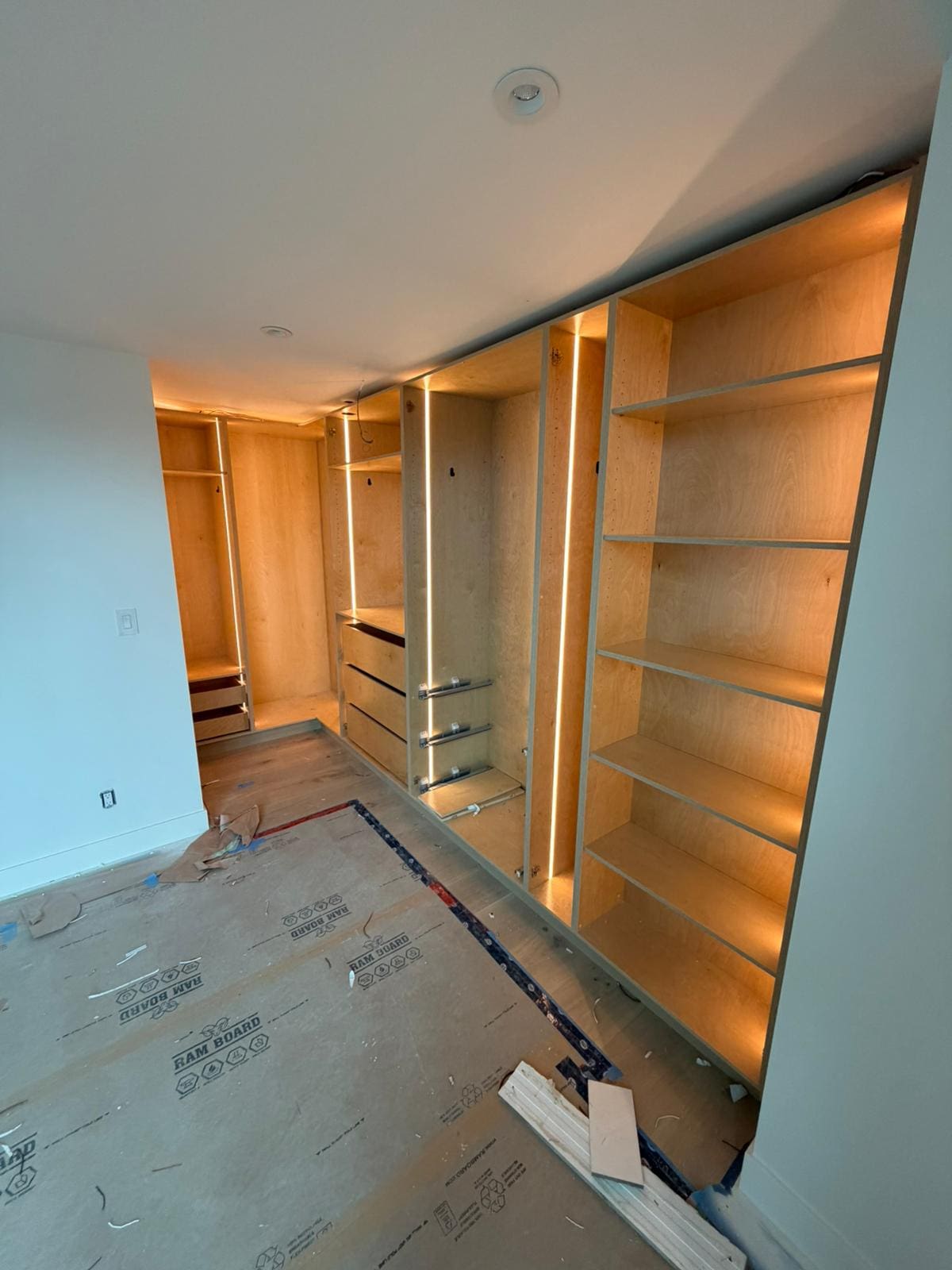 Led Strip Closet Shelving Lighting - Verde Electrical Ltd